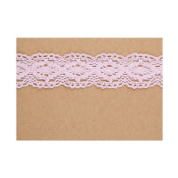 Self adhesive cotton lace Lilac, 3,8 cm, 3 m roll