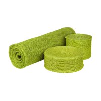Decoration ribbon, jute Grass Green, 5, 8 or 30 cm wide,...