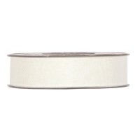 Cotton ribbon, 25 mm, 20 meter roll, cream