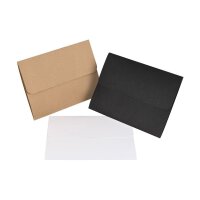 Folder 15 x 21 cm x 3 mm, brown, black or white, with...