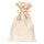 Cotton bag with drawstring, natural, 17 x 24 cm