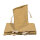 Baumwollbeutel mit hellem Zugband, 12 x 17 cm, Braun, Stoffbeutel, Geschenkbeutel