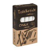 Chalk, white, 10 per box, for writing, painting, crafting