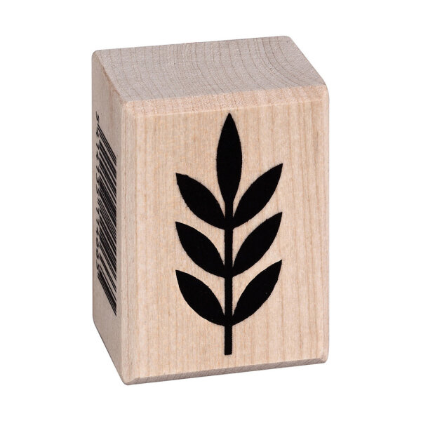 Wooden stamp pinnate leaf 26 x 36 mm