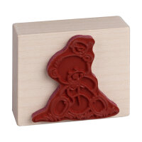 Wooden stamp teddy bear 60 x 50 mm, contour stamp