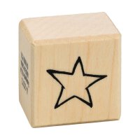 Wooden stamp Star  25 x 25 mm