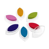 Ink pad Queue, cats eye, set of 6 colours
