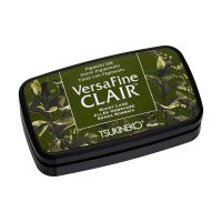 Stamp pad Olive green, for finest details, acid-free, waterproof, quick-drying, 75 x 35 mm