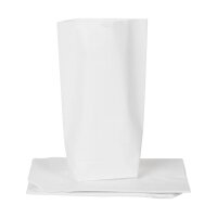 Paper bag, 1.5 l, 19,5 x 29 cm, kraft paper, white