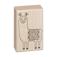 Wooden stamp alpaca 45 x 70 mm, contour stamp