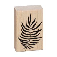 Wooden stamp fern leaf 45 x 70 mm