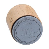 Wooden stamp "handmade with love"  33 x 33 mm, Woodies
