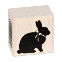 Wooden Stamp chocolate rabbit  31 x 31 mm