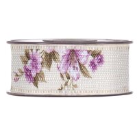 Dekoband Blumen-Flirt Lavendel, 40 mm x 15 m,...