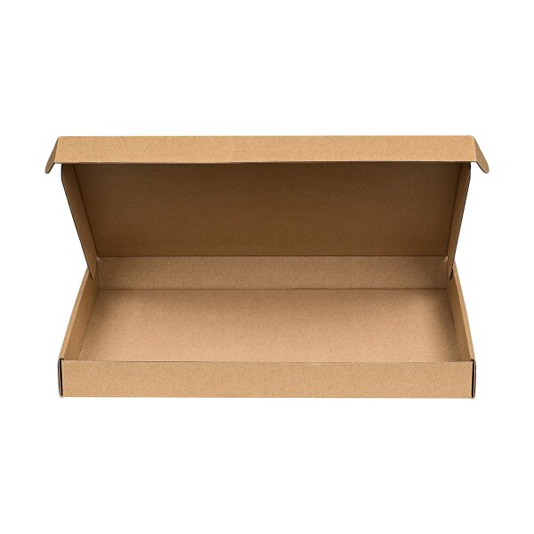 A4 box with hinged lid, brown cardboard, E wave, 30 mm high