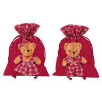 2 gift bags for children, with teddy bears and...