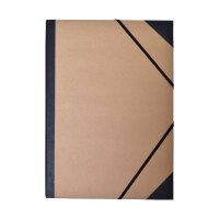 Drawing folder, A4, kraft cardboard, with elastic bands,...