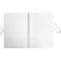Album A3 white, 40 sheets white kraft paper, spiral album, scrapbooking album