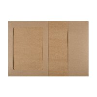 Fotomappe 15,6 x 21,5 cm mit Passepartout und Einstecktasche - 10 Mappen/Pack