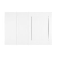 Fotomappe 15,6 x 21,5 cm mit Passepartout und Einstecktasche, Weiß - 10er Pack