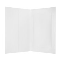 Photo folder 15,6 x 21,5 cm with passepartout and pocket, white premium cardboard - 10 pcs/pack