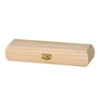 Pencil box made of wood, box with hinged lid, blank, for...