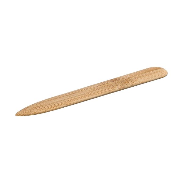Folding bone, folding knife made of bamboo, pointed, rounded - length 195 mm