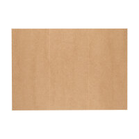 Folding card A6, 6 pages, wrap-around fold, kraft cardboard 225 g/m², unprinted, brown - 25 pcs/pack