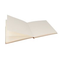 Gästebuch mit Fenster, 24,5 x 23,5 cm fester Einband, 32 Blätter cremefarben, unbedruckt, Fadenheftung, Klebebindung
