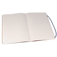 Notebook A5 kraft cardboard, 48 sheets, squared, with...