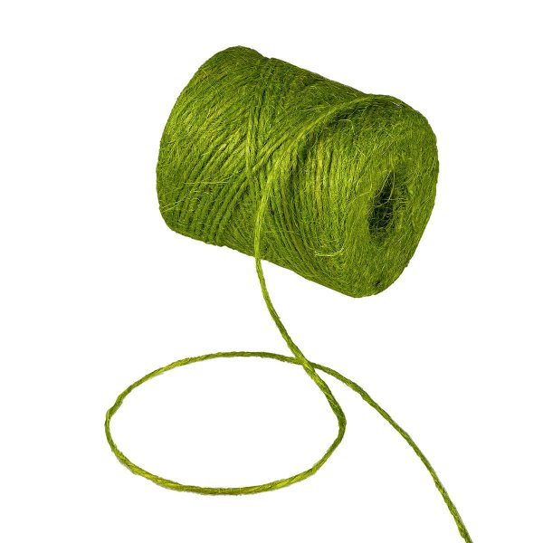 Jutegarn Grün, einfarbig, 100 g, ca. 50 m, Juteschnur, Dekoschnur