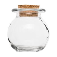 Glasfläschchen mit Korken, 50 ml, 5 cm rund, 5 cm hoch