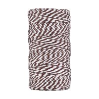 Bakers twine dark brown and white, 100 m cotton yarn for...