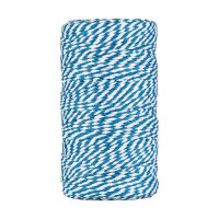 Bakers twine turquoise and white, 100 m cotton yarn for...