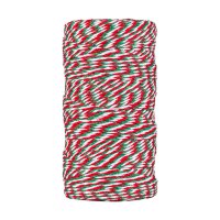 Bakers twine  red, green and white, 100 m cotton yarn for handicraft and decoration