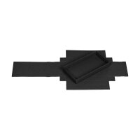 Folding box 11.5 x 22.5 x 3 cm, black, with lid, recycled cardboard - 10 boxes/set