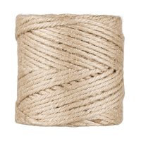 Jute yarn, natural, approx. 3.5 mm, approx. 60 m jute cord, 100% jute, 0.2 kg