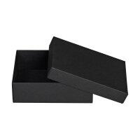 Folding box 11.5 x 15.5 x 5 cm, black, with lid, recycled...