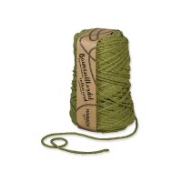 Cord made of recycled cotton, 5 mm x 80 m, approx. 500 g, coloured Olive green