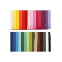 Tissue paper A4 - assortment 30 colors each 10 sheets, dyed through, transparent