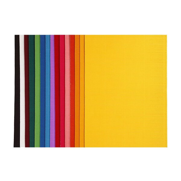 Wellkarton, 25 x 35 cm, 15 Blatt, verschiedene Farben