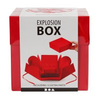 Explosion box 7 x 7 x 7,5 cm, kraft cardboard red
