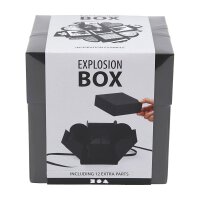 Explosion box 7 x 7 x 7,5 cm, kraft cardboard black