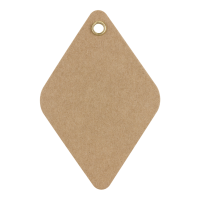 Hang tag 22, Rhombus, 77 x 52 mm, kraft cardboard, eyelet