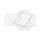Folding box 13,6 x 19,6 x 2 cm, white, with lid, recycled cardboard - 10 boxes/set