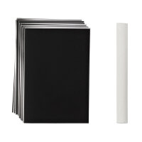 Paper sticker, black, self-adhesive, with chalk