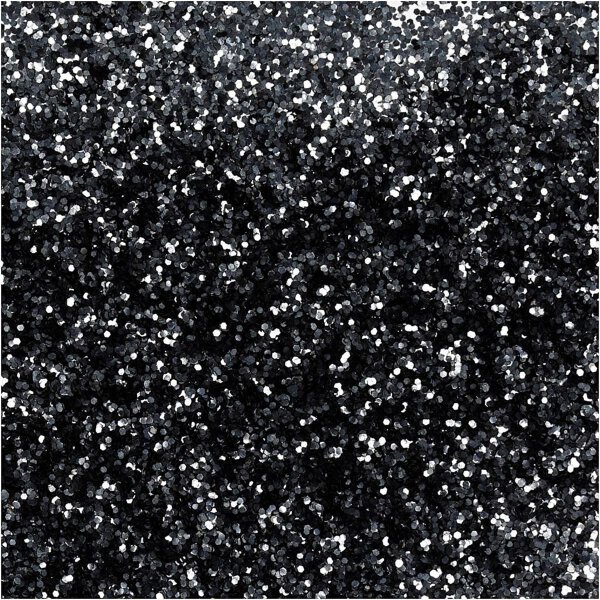 Black glitter, biodegradable organic glitter, 10 g/can