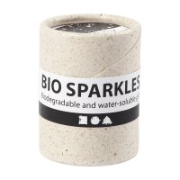 Black glitter, biodegradable organic glitter, 10 g/can