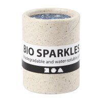 Blue glitter, biodegradable organic glitter, 10 g/can