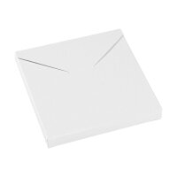 Weiße Faltschachtel  "Mailer 125", 125 x 125 x 15 mm, Recyclingkarton - 10 Stk./Pack